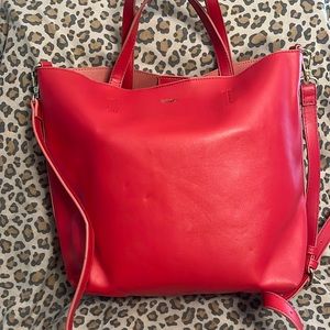 BCBG Red Tote Purse
